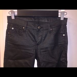 7 For All Mankind “The Skinny” coated jeans
